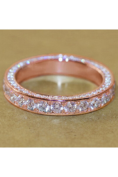 Choice خاتم نسائي كلاسيكي من هويتان، طراز Q247، مرصع بالكامل بأحجار الزركون ا...