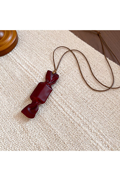 Choice قلادة ستايل 13 سوداء قهوة دائرية على شكل قطرة ماء مصنوعة من الراتنج، د...