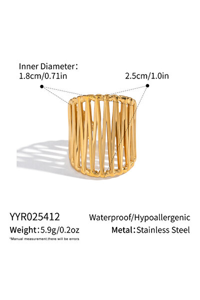 Choice YYR025412 XIANING Stainless Steel 18K Gold Color Plated Metal Geometri...