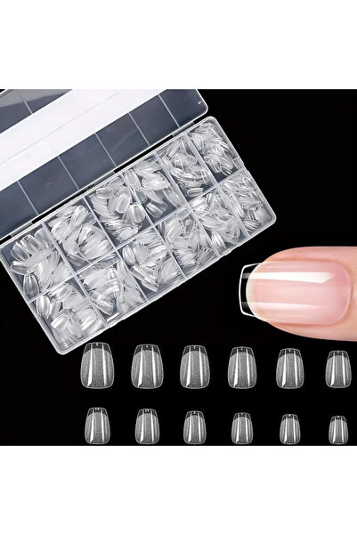 Choice 600 Short Ladder 600 Pieces of Full-Cover False Nail Stickers, Stilett...