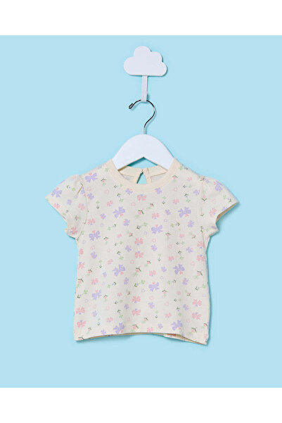 REDTAG تي شيرت مطبوع باللون الكريمي للأولاد الرضع