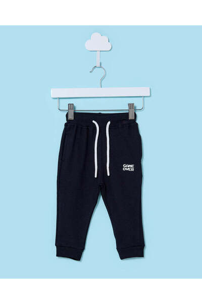 REDTAG Infant Boys Black Basic Track Pants