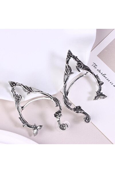 Choice Silver Goth Fairy Elf Ear Cuff Earrings Women Fashion Statement Vintag...