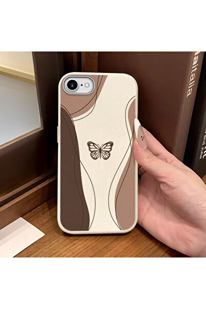 ucuc حافظة لهاتف iPhone 7/8/SE 2020 2022 متوافقة مع الجلد الأبيض ذات الملمس ا...