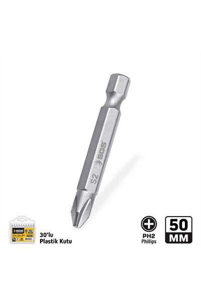 SGS YILDIZ UÇLU BİTS S2 PH2*50mm Sand-Pro Series SGS3913 (30 Adet)