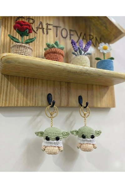 yarem aksesuar Baby Yoda Amigurumi Anahtarlık