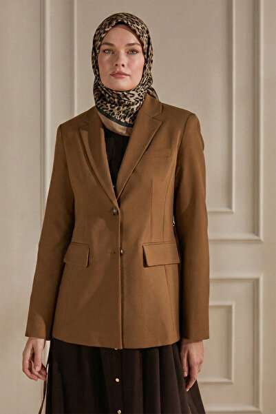 SilkTouch Milky Brown Leopard Patterned Scarf