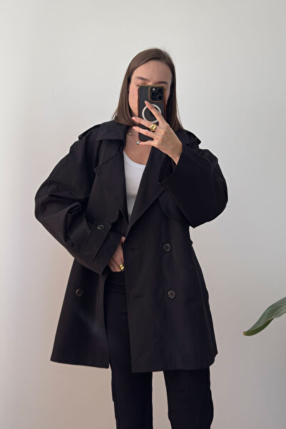 MAGARDE Trenci scurt premium - NEGRU