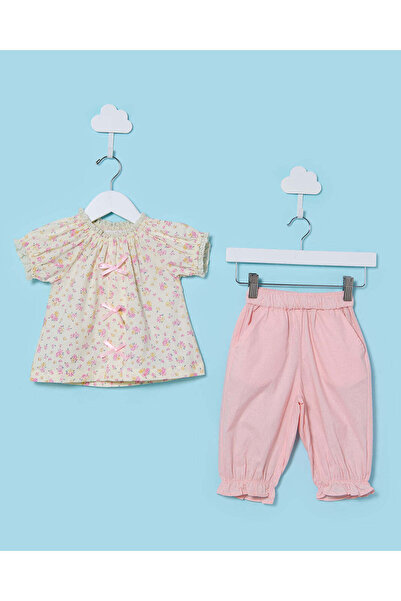 REDTAG Infant Girls Green Printed Set (2 Piece)