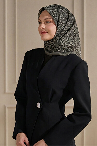 SilkTouch Smoked Leopard Patterned Cashmere Scarf