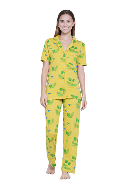 LAUREN SMITH Women's Pajama Set Half Sleeve Top with pants 2 Piece Sleepwear ...