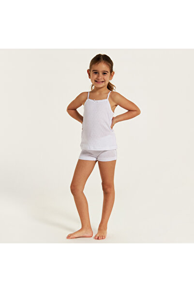 Juniors Lace Detail Camisole with Shorts