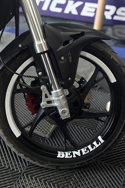 Banxtre مجموعة شريط إطار نصف دائري باللون الأبيض + كتابة لشركة بينيلي موتور ج...