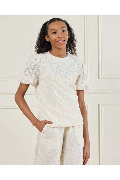 REDTAG Senior Girls Cream Floral Top