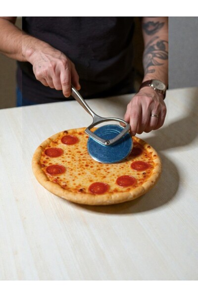 WDA Stainless Steel Pizza Cutter Wheel with Ergonomic Handle – Sharp & Durable Pizza Slicer