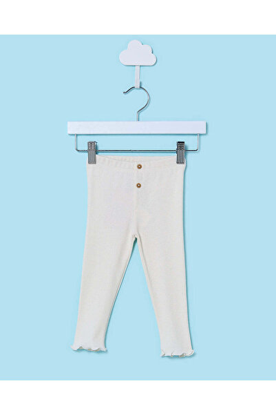 REDTAG بنطلون ضيق عاجي سادة للبنات الصغيرات