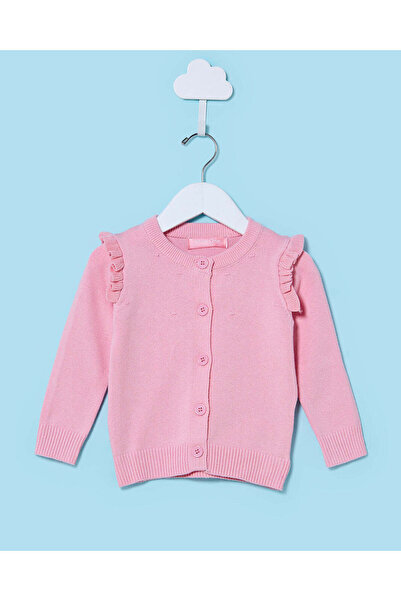 REDTAG Infant Girls Pink Front Open Shacket
