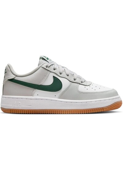 Nike Air Force 1 Af1 Gs Leather Unisex Sneaker Green Swoosh Genuine Leather Casual Sports Shoes White a