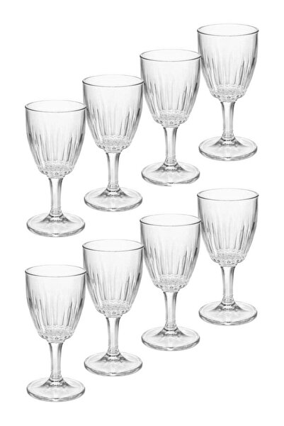 ALQANNAS 8 Piece Crystal Glass Juice Cup Set with Base | Premium Elegant Drinkware
