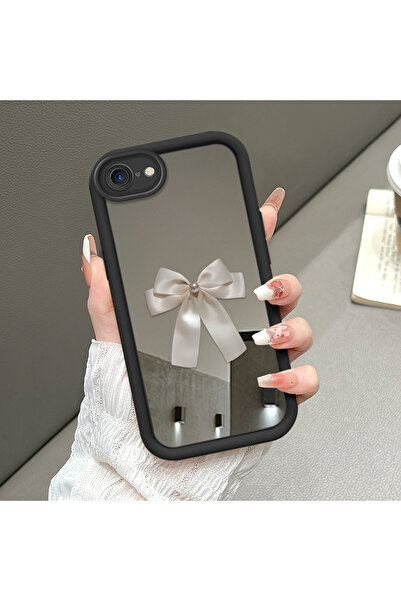 ucuc حافظة آيفون 7/8/إس إي 2020 2022 المتوافقة مع حافظة مرآة بفيونكة من السيل...