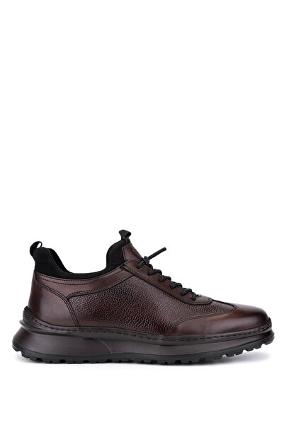 Tamer Tanca Men's Genuine Leather Brown Casual Shoes