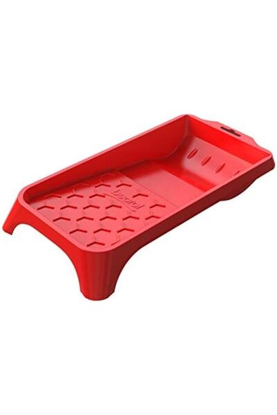 Raco Plastic Paint Tray 4 Inch Red for Rollers & Brushes, DIY Painting Tool