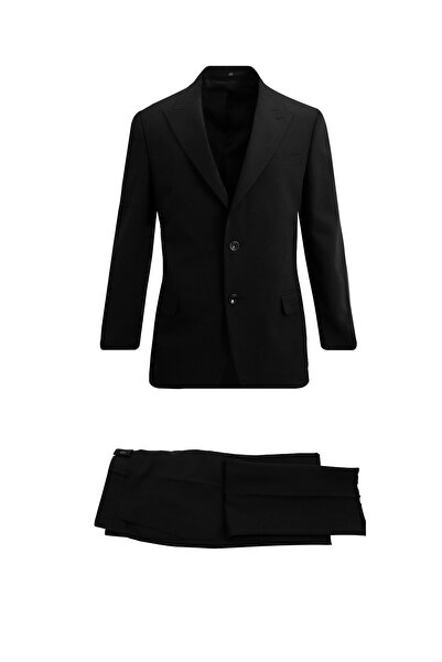 Uki SİYAH Sivri Yaka Comfort Fit Klasik Takım Elbise