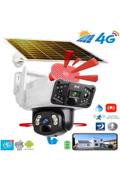 Opticam OC-58G 4G Güneş Enerjili Sim Kartlı 4g 3+3 MP Solar Güvenlik Kamerası...