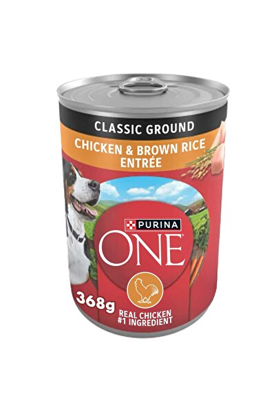 Purina One Classic Ground Chicken & Brown Rice Wet Dog Food Nutritious Chicken & Rice Meal!