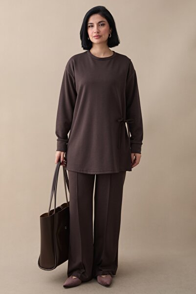 InStyle Slit Tie-Up Bitter Brown Modal Set