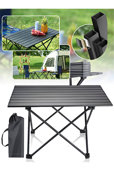 Leon Lifestyle Leon Home Mini Folding Aluminum Camping Table (55x41cm), Light...