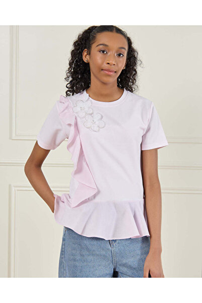REDTAG Senior Girls Pink Embellished Top