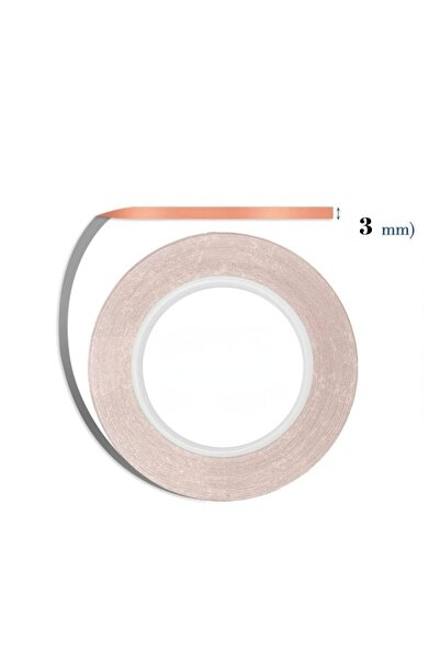 Fapatech Cam Vitray El Sanatları Bakır Folyo Bant Yapışkanlı Genişlik 3mm - Uzunluk 5 Metre