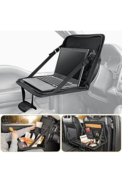 Arabest 3 in 1 Steering Wheel Eating Tray, Back Seat Laptop Desk, Multifunctional Office Bag, Work Table for