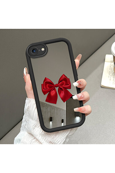 ucuc حافظة آيفون 7/8/إس إي 2020 2022 المتوافقة مع حافظة مرآة بفيونكة من السيل...