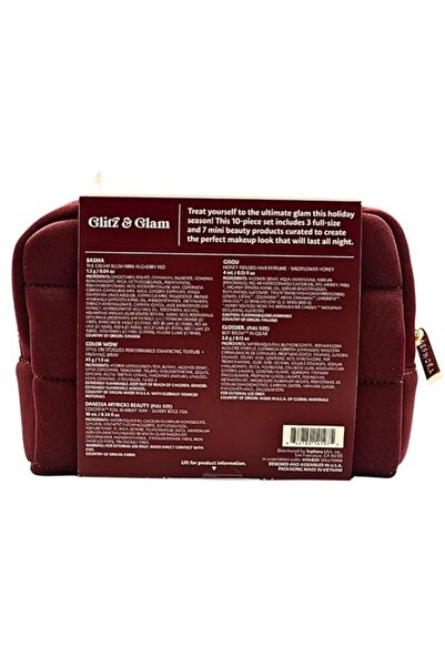 SEPHORA Glitz & Glam 10 Piece Holiday Gift Set: Makeup, Hair & Skincare Essen...