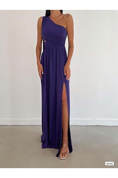 Modafeminen Rochie de seară Sandy cu un singur umăr 582603 VIOLET