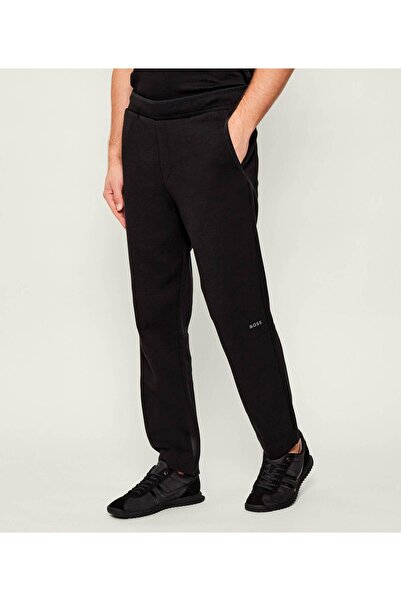 BOSS Men's Regular Fit Super Soft Stretch Fabric Straight Leg Black Sweatpant...