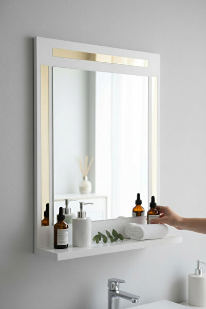 Moemi Duvar Aynası Lavabo Aynası Dekor Ayna Salon Aynası Koridor Aynası 60x45cm