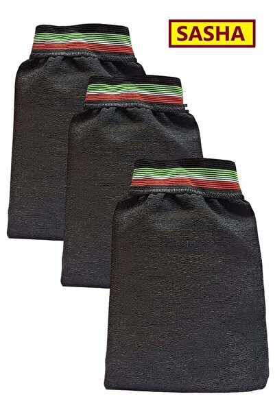 SASHA 3-piece bath sponge set for cleansing and exfoliating the skin; bath mitt for a relaxing bath at home; body loofah