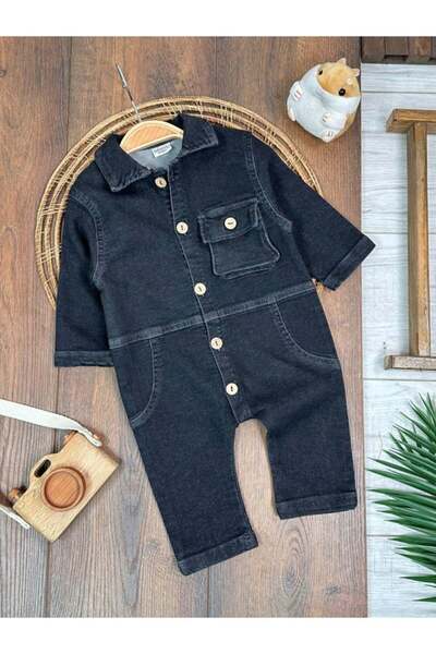 BEBENDY Knitted Denim Jumpsuit 6-9 m 9-12 m 12-18 m 18-24 m