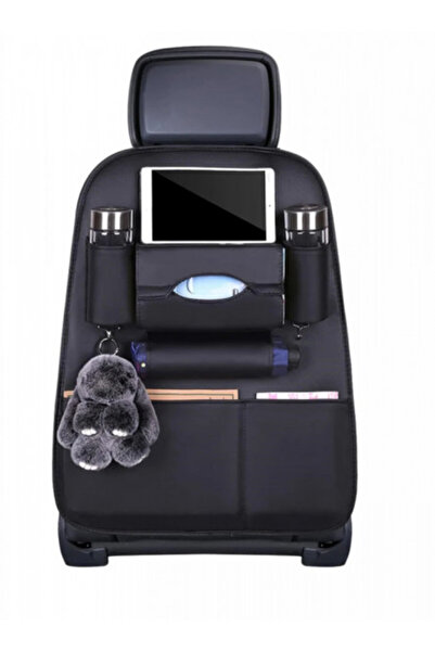 DELUXETUNING Universal Car Seat Organizer in Black