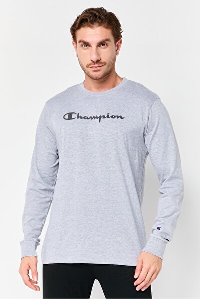 Champion Men Sportswear Fit Long Sleeve Outdoor T-Shirt, Grey