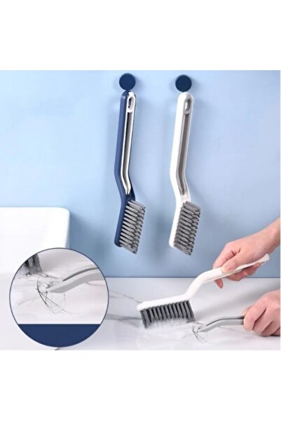 Brentino فرشاة تنظيف للحمام والمطبخ مع ملقط 28.5 سم، فرشاة لتنظيف الزوايا وال...