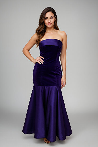 TREASUREISLAN luxurious purple dress