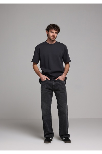 Colin's Relaxed Fit Men's Black Jean Trousers