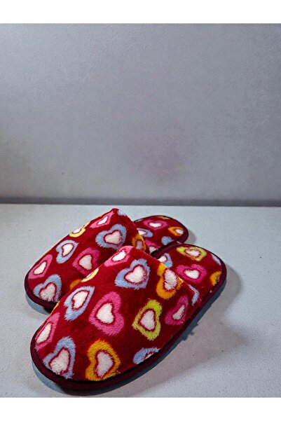 Marblestone Soft Textured Women's House Slippers Colorful Heart Pattern Plush...