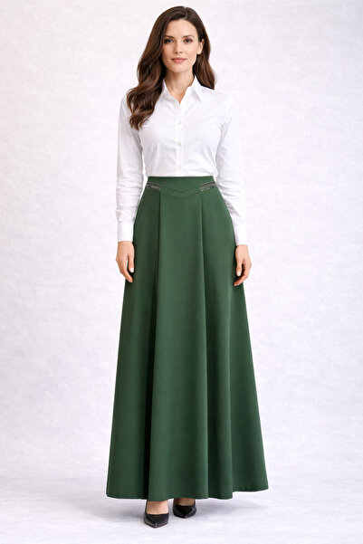 Kayra طول تنورة الجرس هو 100 سم