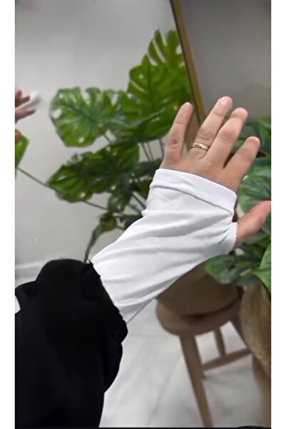 HANİQUE Combed Cotton Hijab with Attached Sleeves, Suitable for Daily Use.