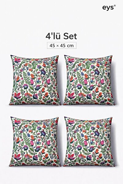 Eys Husă de pernă digitală din bumbac cu două fețe cu imprimeu – cu fermoar a...